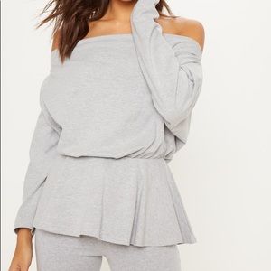 Off the shoulder peplum top